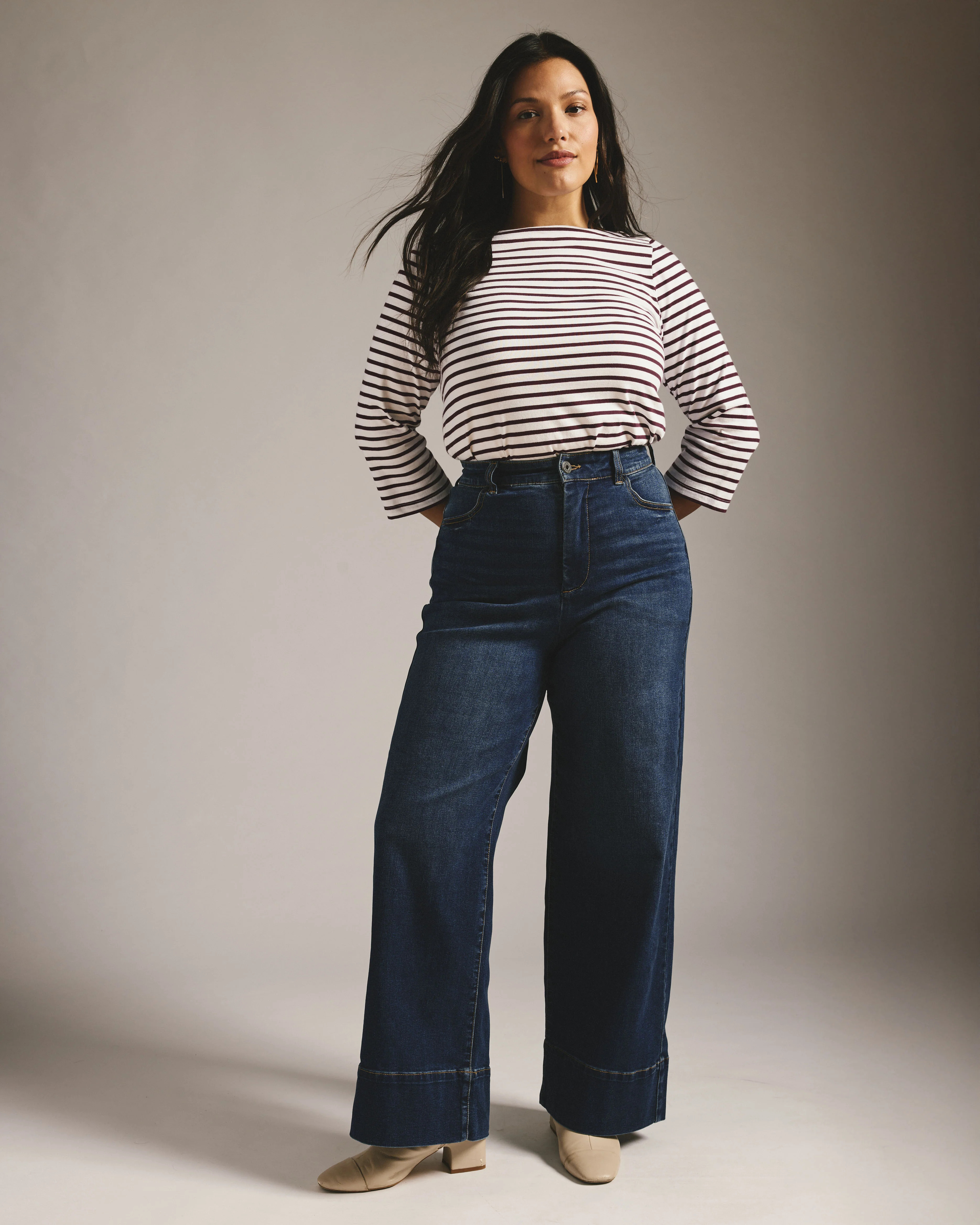 Carrie High Rise Wide Leg Jeans - Naval Blue Wash | Universal Standard