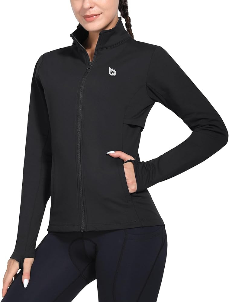 baleaf Women's Fleece Running Jacket Water Resistant Full Zip Winter Cold Weather Gear Thermal Cy... | Amazon (US)