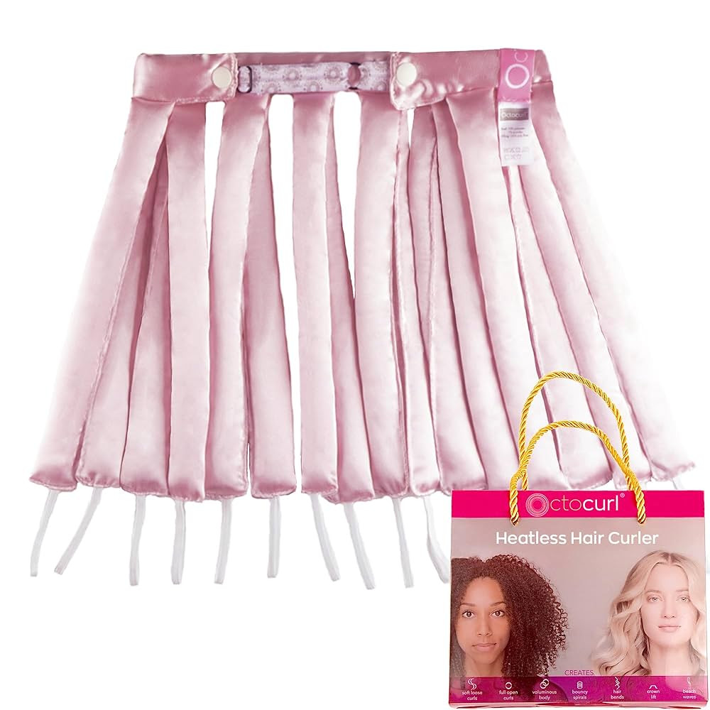 Octocurl Satin Hair Curlers - Heatless Curls Overnight - Headband Curlers for Medium Length Hair ... | Amazon (US)