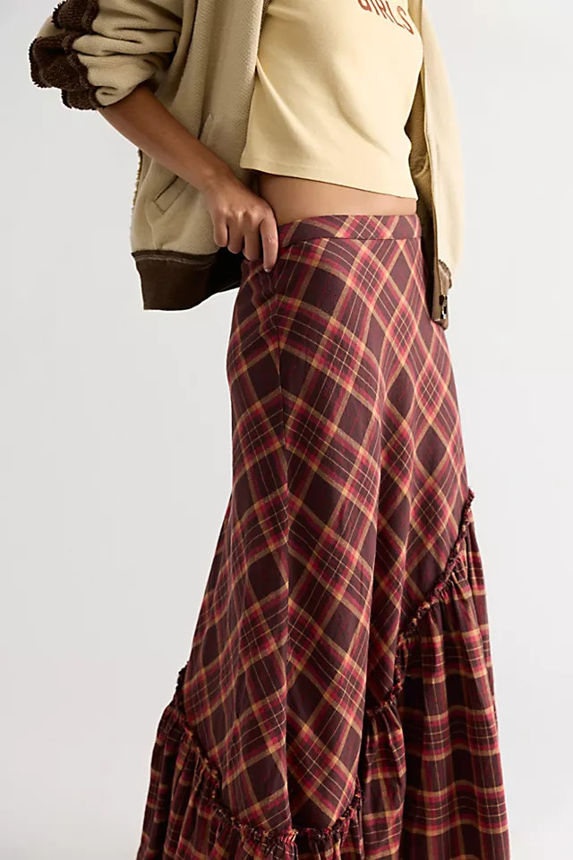 Emberwood Flannel Maxi Skirt | Free People (Global - UK&FR Excluded)