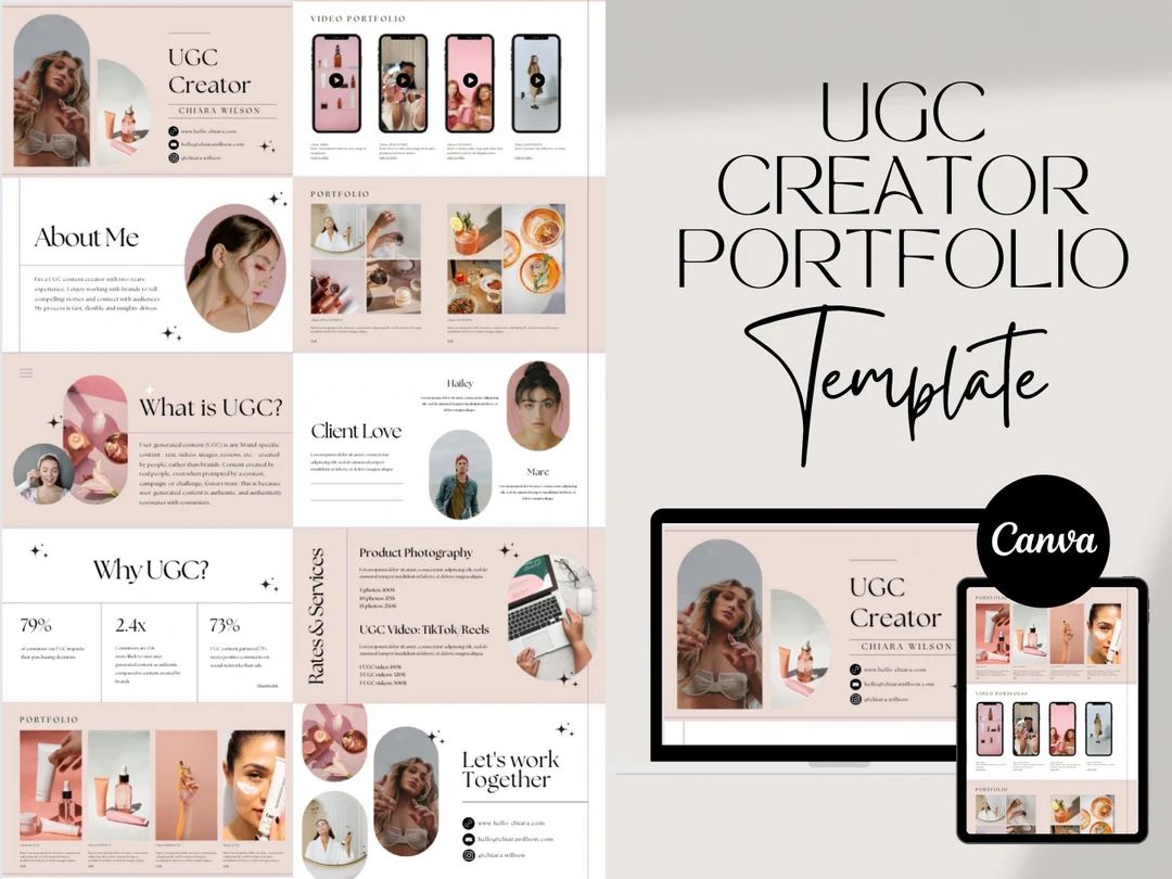 UGC Portfolio  UGC Media Kit  UGC Creator  Ugc Website - Etsy | Etsy (US)