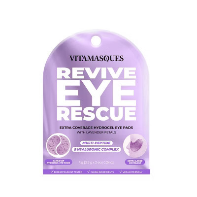Vitamasques XL Hydrogel Eye Pads with Petals - Molecular Hyaluronic Complex - Aloe - 0.24oz | Target