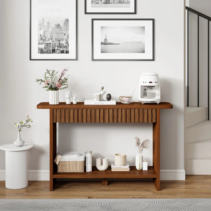 51.2"W Console Table with 2 Drawers, Wood Sofa Table For Living Room Hallway Entryway | Wayfair North America