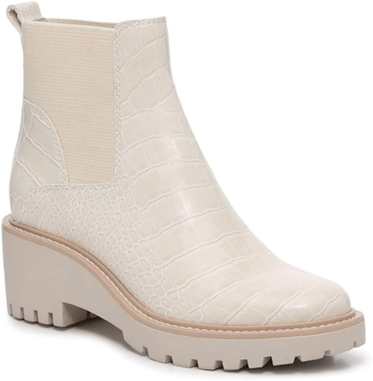 Dolce Vita Women's HADDIE Wedge Chelsea Boot, Black | Amazon (US)