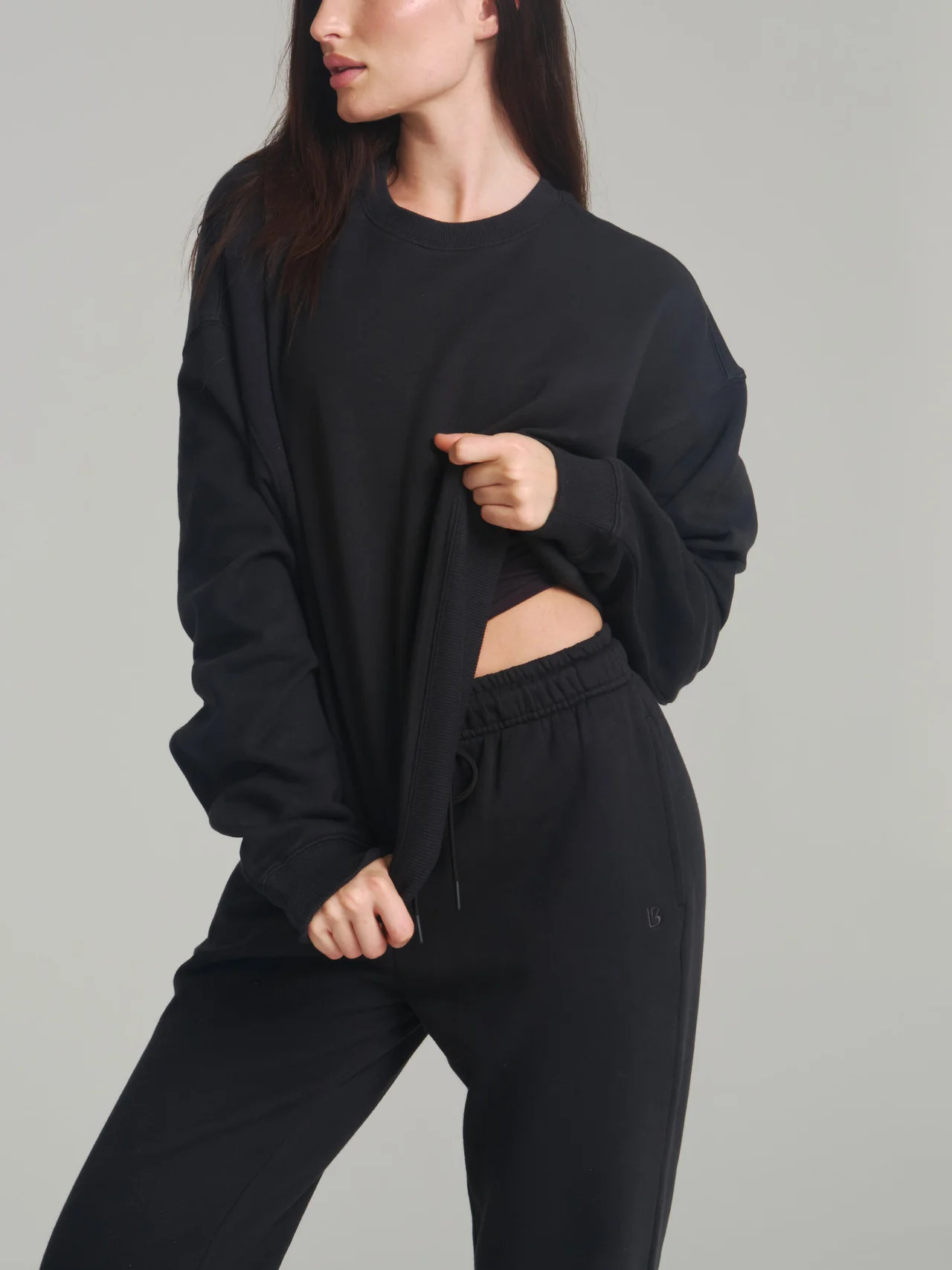   Theeads Crew Pullover- Onyx Black | Buffbunny Collection