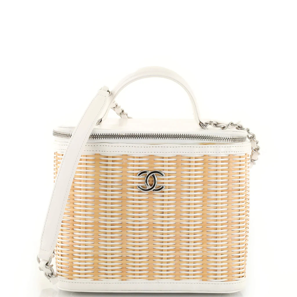 Take Away Vanity Case Rattan and Calfskin Medium | Rebag