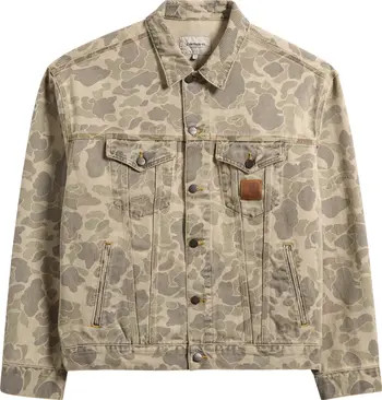 Duck Camo Print Organic Cotton Denim Trucker Jacket | Nordstrom