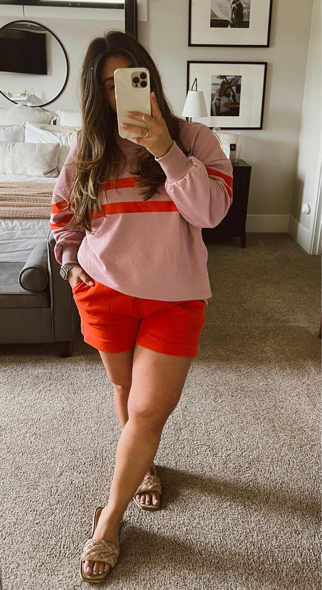 bought these shorts on a whim over the weekend because none of mine fit! 😳 
They’re comfy and matched this FP look a like top, so I’ll take it as a win I guess!

top: m | bottoms: l

#LTKfindsunder50 #LTKmidsize #LTKsalealert