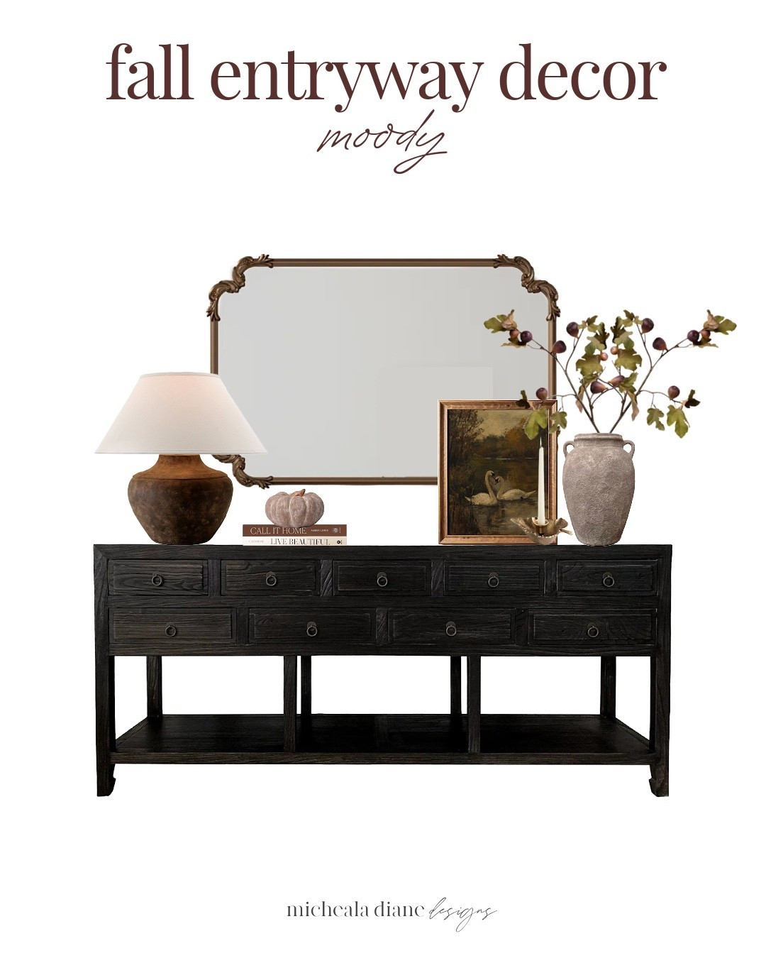 Moody Fall entryway decor. Fall console table. Mood fall decor.

#LTKSeasonal #LTKHome