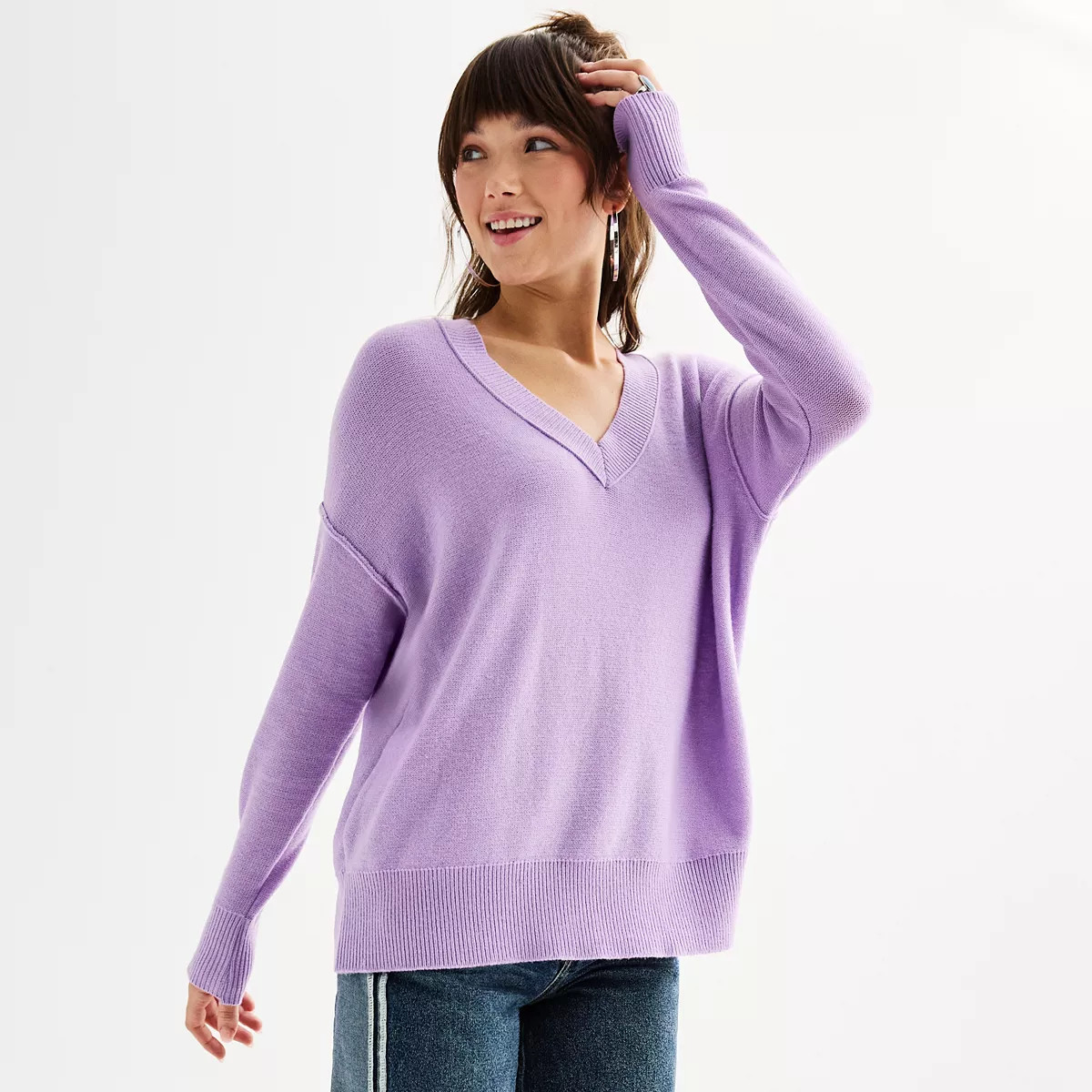 Juniors' SO® Soft V-Neck Pullover Sweater | Kohl's