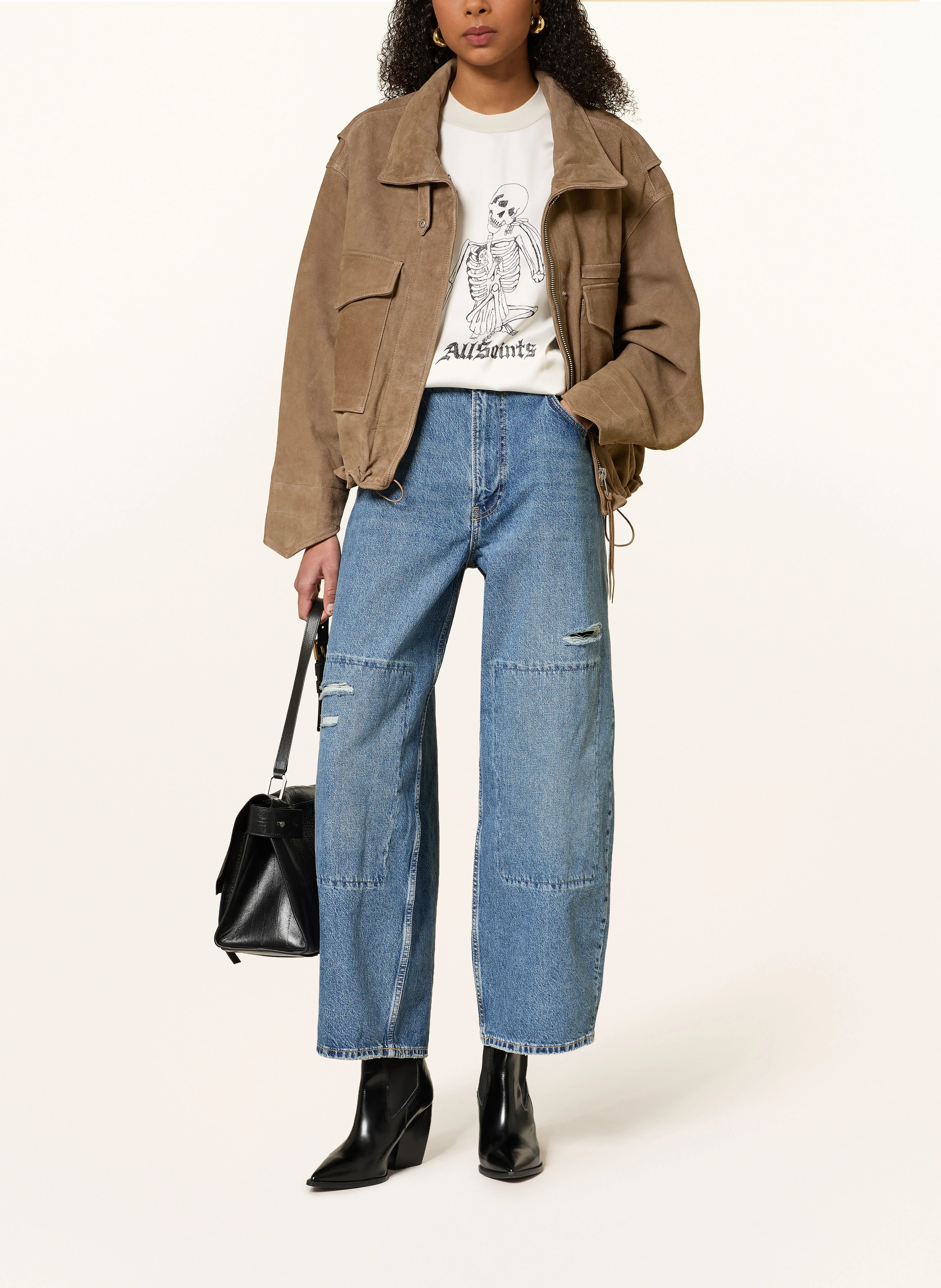 ALLSAINTS Lederjacke CLAY in braun | Breuninger (DACH)
