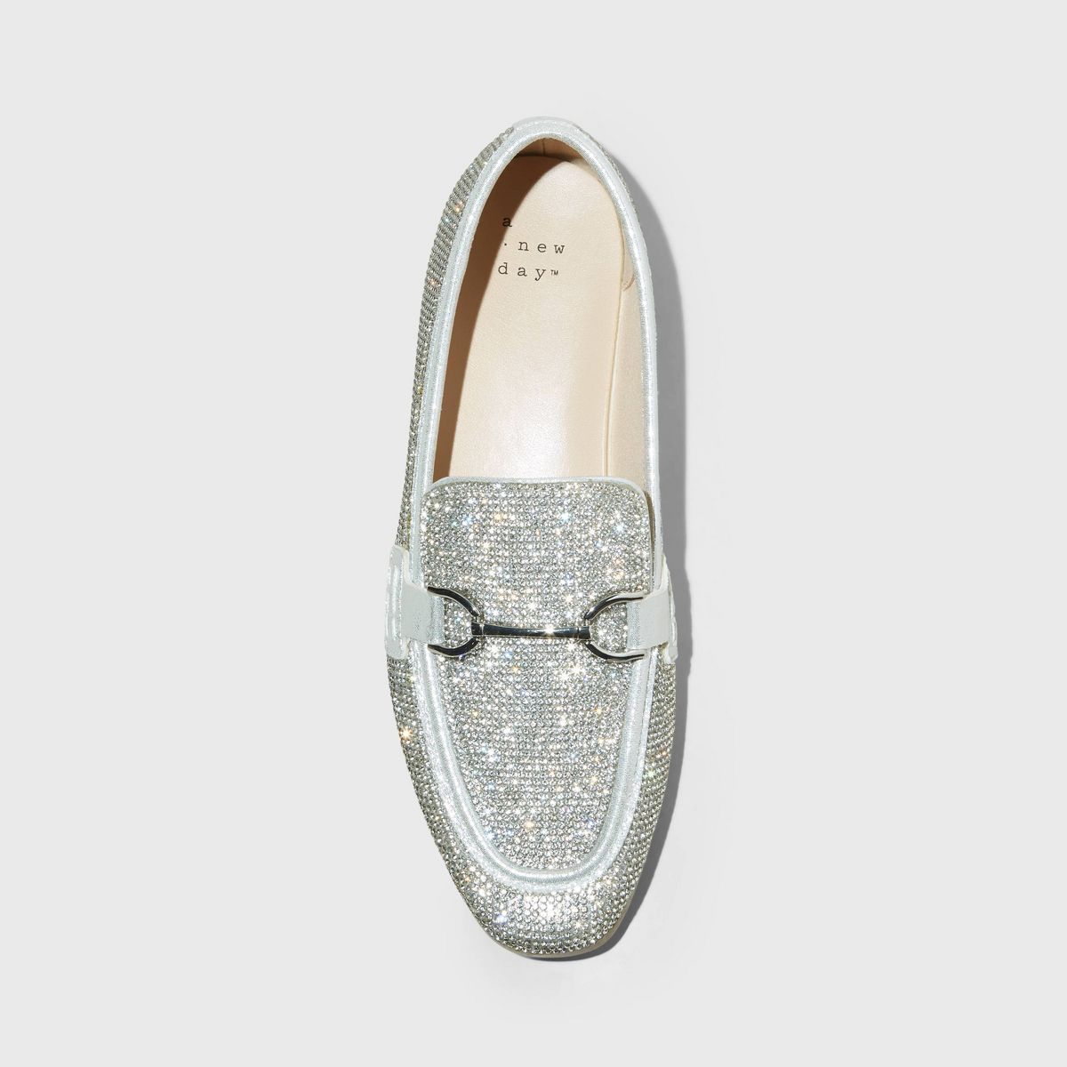 Women's Laurel Rhinestone Loafers - A New Day™ Silver | Target