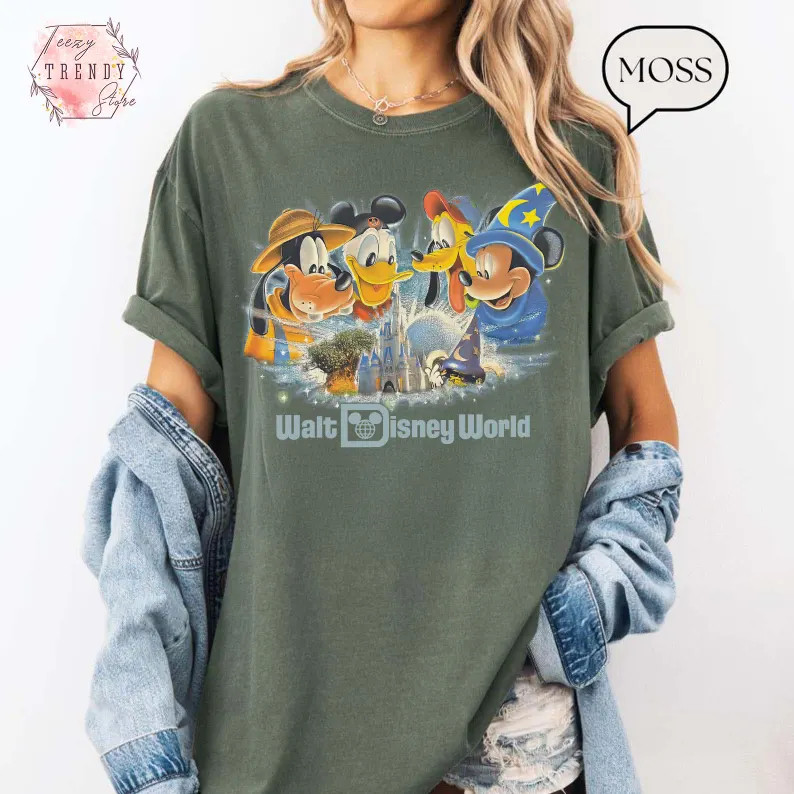 Vintage Walt Disney World Shirt Happiest Place on Earth T-shirt, Vintage Mickey Pluto Donald Goof... | Etsy (US)