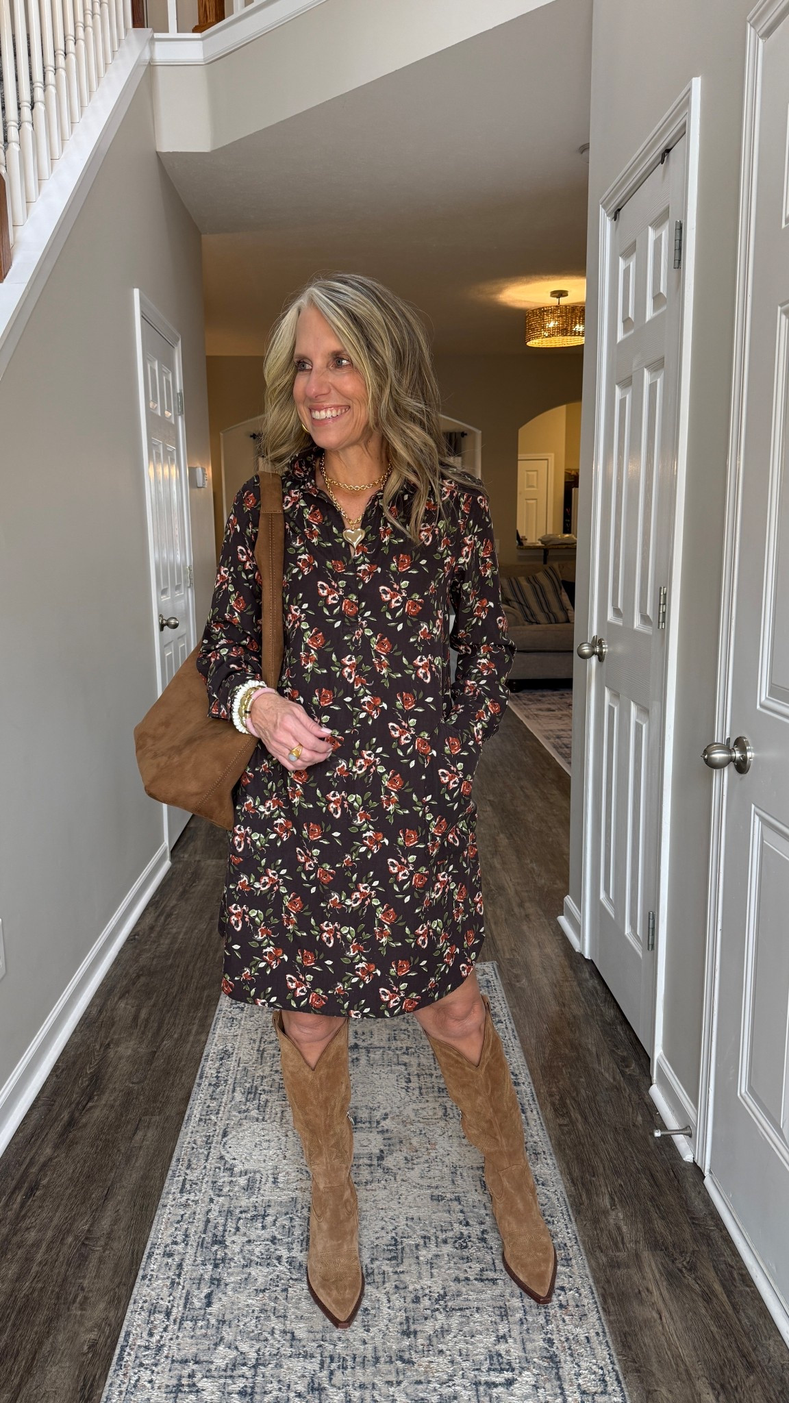 Super cute fall dress perfect for Thanksgiving. Wearing XS

#LTKFindsUnder100 #LTKCyberWeek #LTKOver40