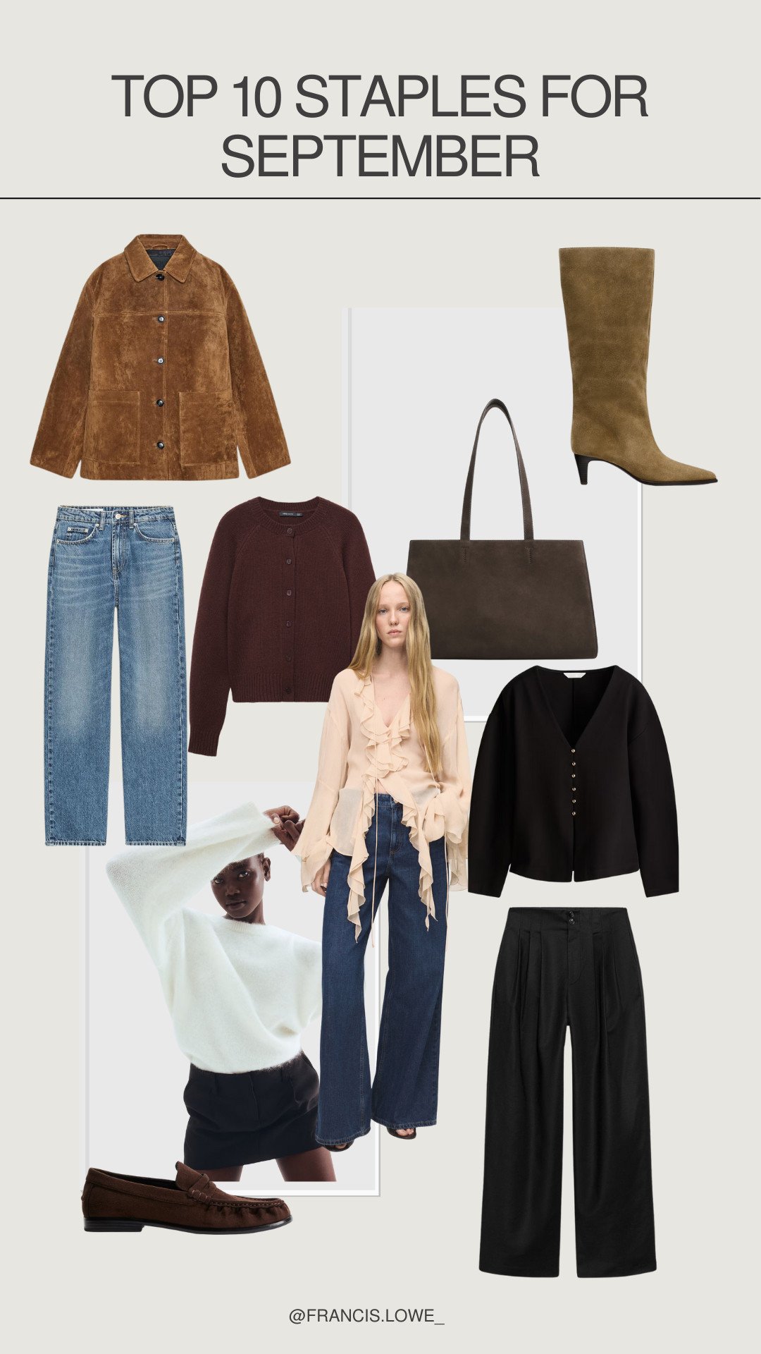 Top 10 Staples for September

Outfit inspiration, autumn, bestsellers, H&M, Mango, COS, Zara, suede jacket, suede bag, knee-high boots, cardigan, jeans, loafers  

 #LTKuk #LTKautumn #LTKstyletip