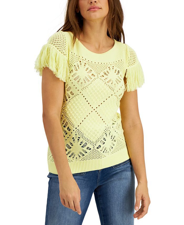 Open-Knit Sweater, Created for Macy's | Macys (US)