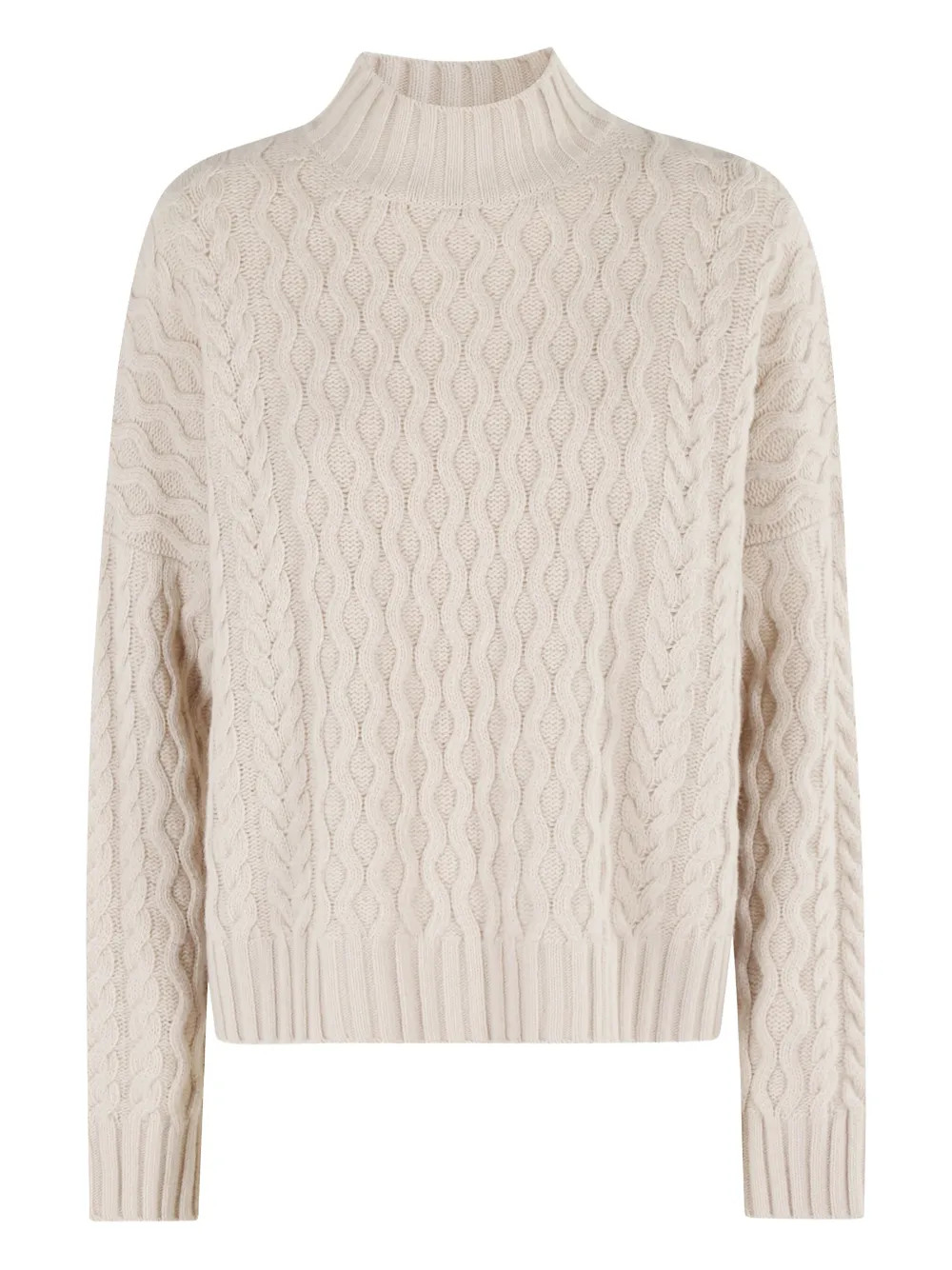 Weekend Max Mara cable-knit high-neck Sweater | White | FARFETCH | Farfetch Global