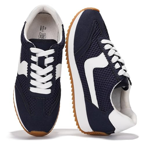 Project Cloud Fashion Sneakers for Women 2026 – Lightweight Lace-Up Shoes for Women with Memory Foam Insoles – Trendy Womens Shoes – Non-Slip, Comfortable Womens Sneakers (Madison, Navy,8) | Amazon (US)