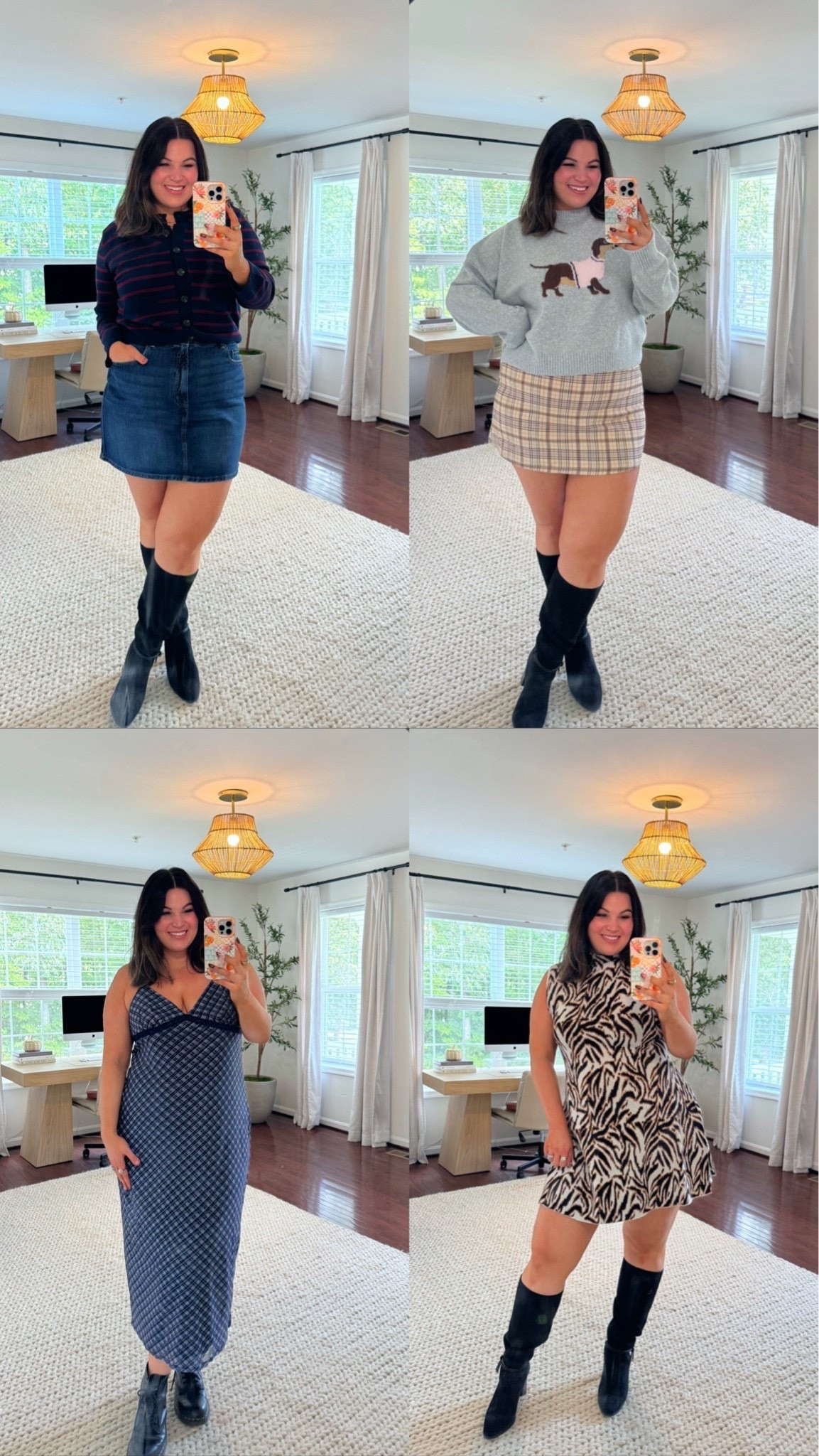 My recent walmart order!!

Sizes: 
Dresses : xl
Denim skirt: 16
Plaid skirt : xl
Dog sweater: xl
Stripe sweater + brown sweater: large

#LTKSeasonal #LTKMidsize #LTKTall