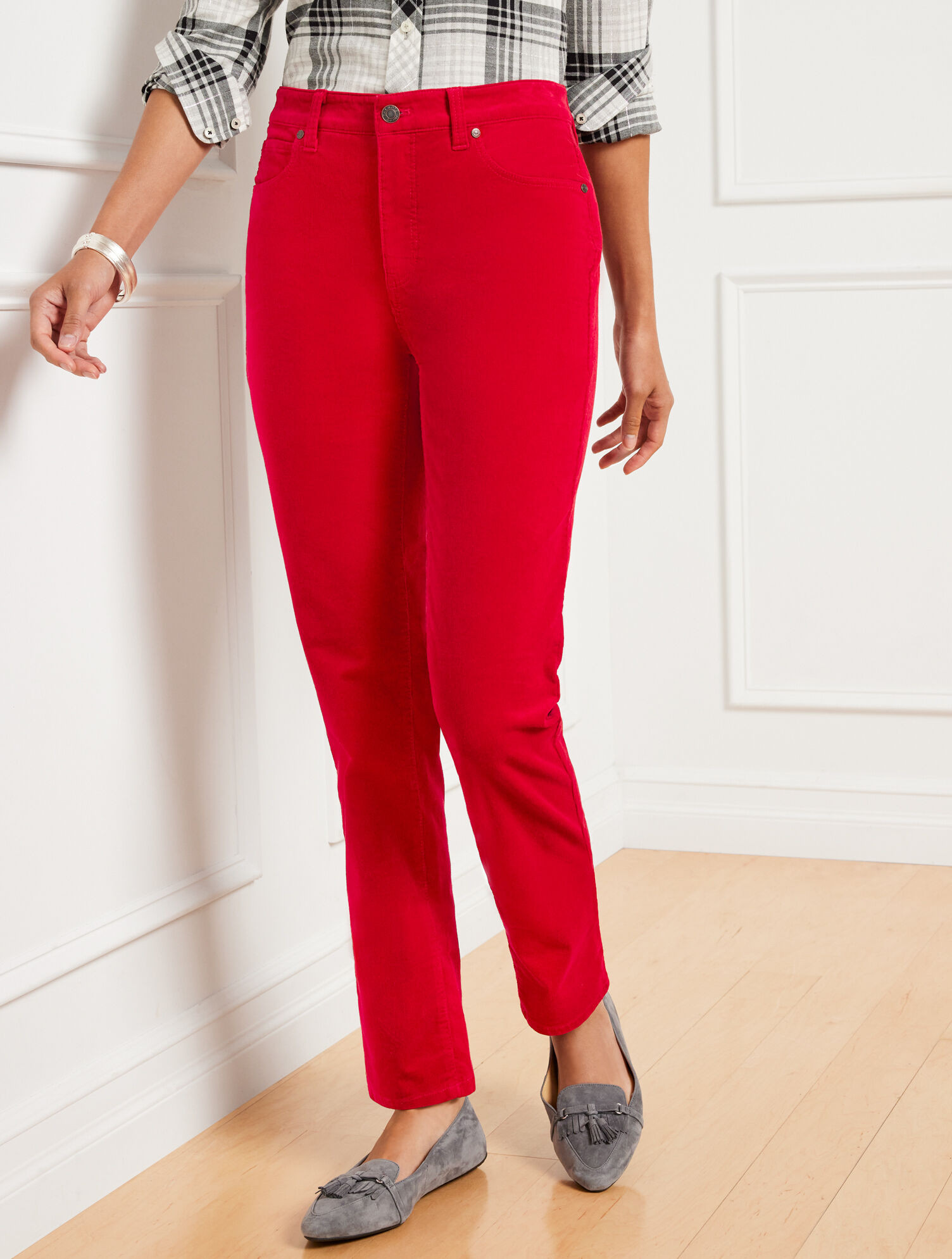 Stretch Corduroy Straight Leg Pants | Talbots