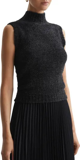 Reiss Georgia Sleeveless Chenille Turtleneck Sweater | Nordstrom | Nordstrom