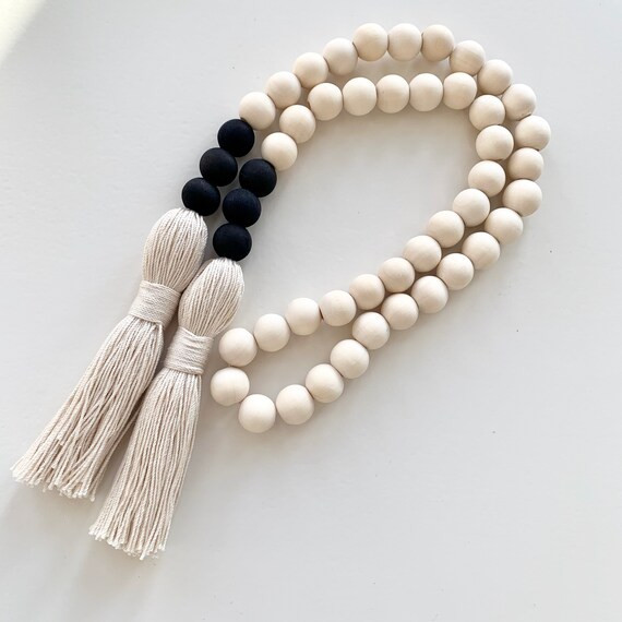 Beaded Garland Tassel Garland Wooden Bead Garland Boho | Etsy | Etsy (US)