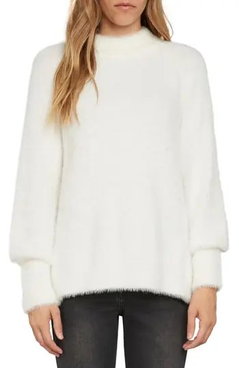 Women's Willow & Clay Fuzzy Mock Neck Sweater, Size XX-Small - White | Nordstrom