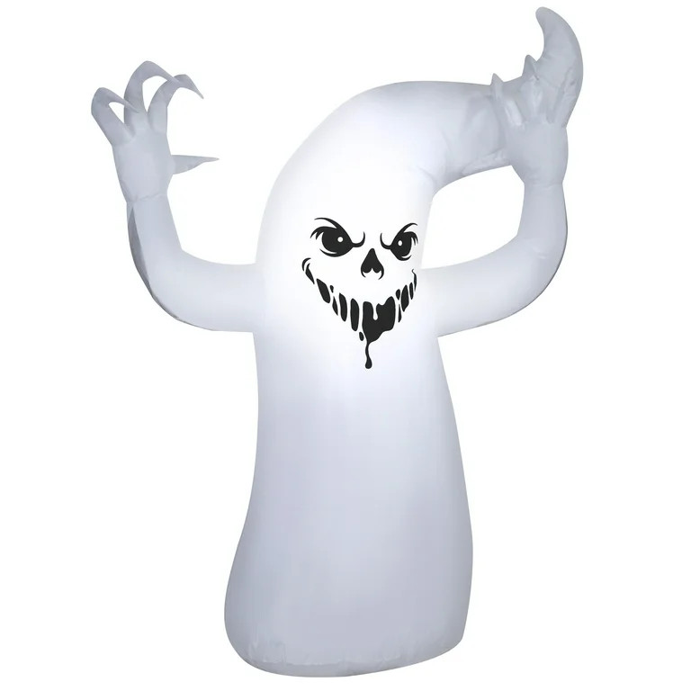 Scary Ghost Airblown Yard Inflatable, Multicolor, 4', Halloween by Way To Celebrate | Walmart (US)