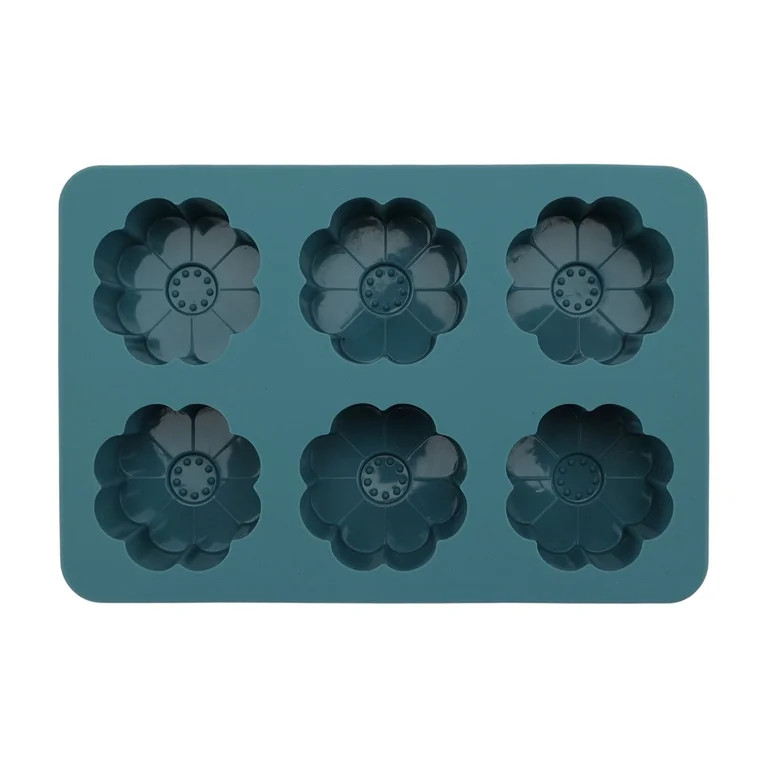 Better Homes and Gardens Blue Flower Silicone Ice Cube Mold | Walmart (US)