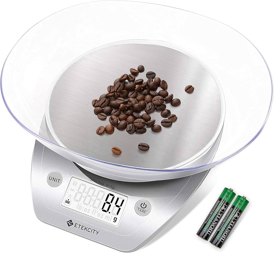 Etekcity Food Scale, 11lb/0.1g, Digital Kitchen Scale with Detachable Bowl Weight Grams and Ounce... | Amazon (US)