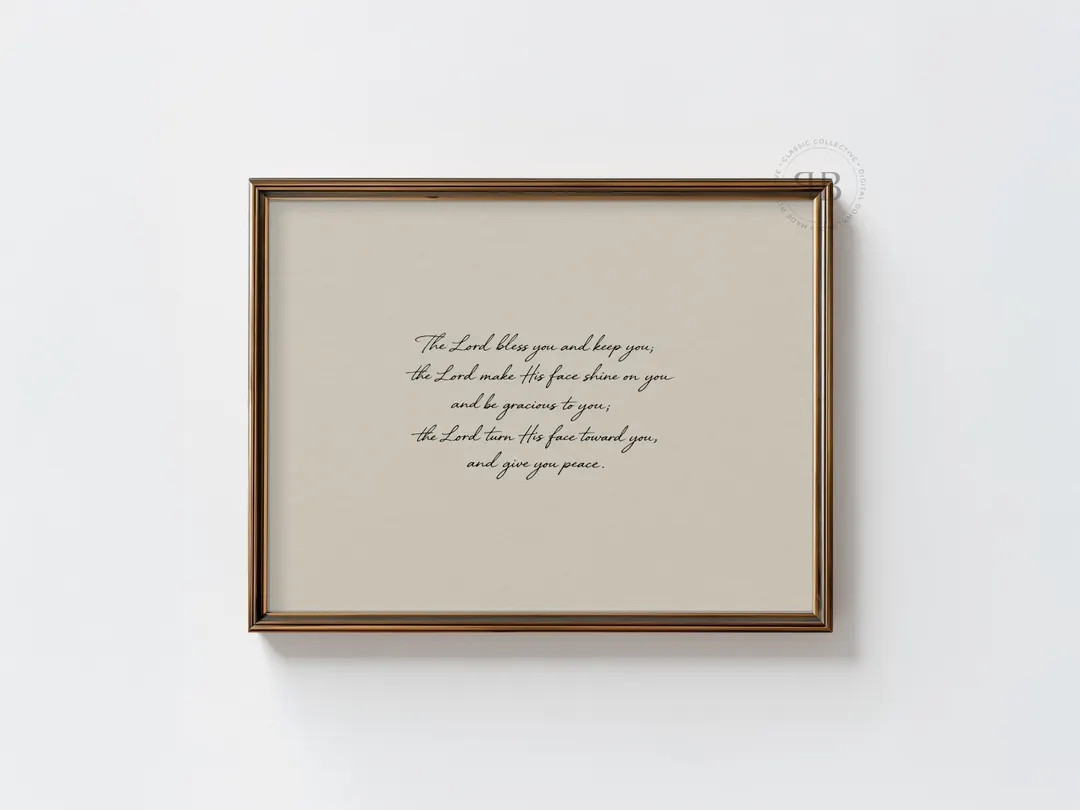 Numbers 6:24-26 Priestly Blessing Print - Minimalist Christian Wall Art (digital Download) - Etsy | Etsy (Global)