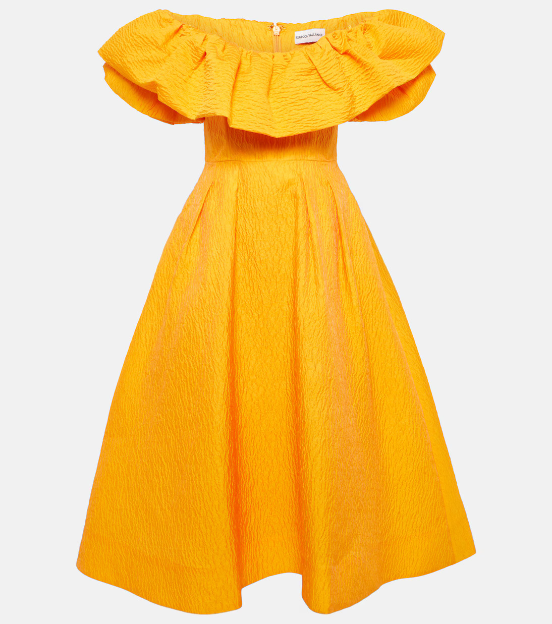 Aurora off-shoulder pleated midi dress | Mytheresa (US/CA)