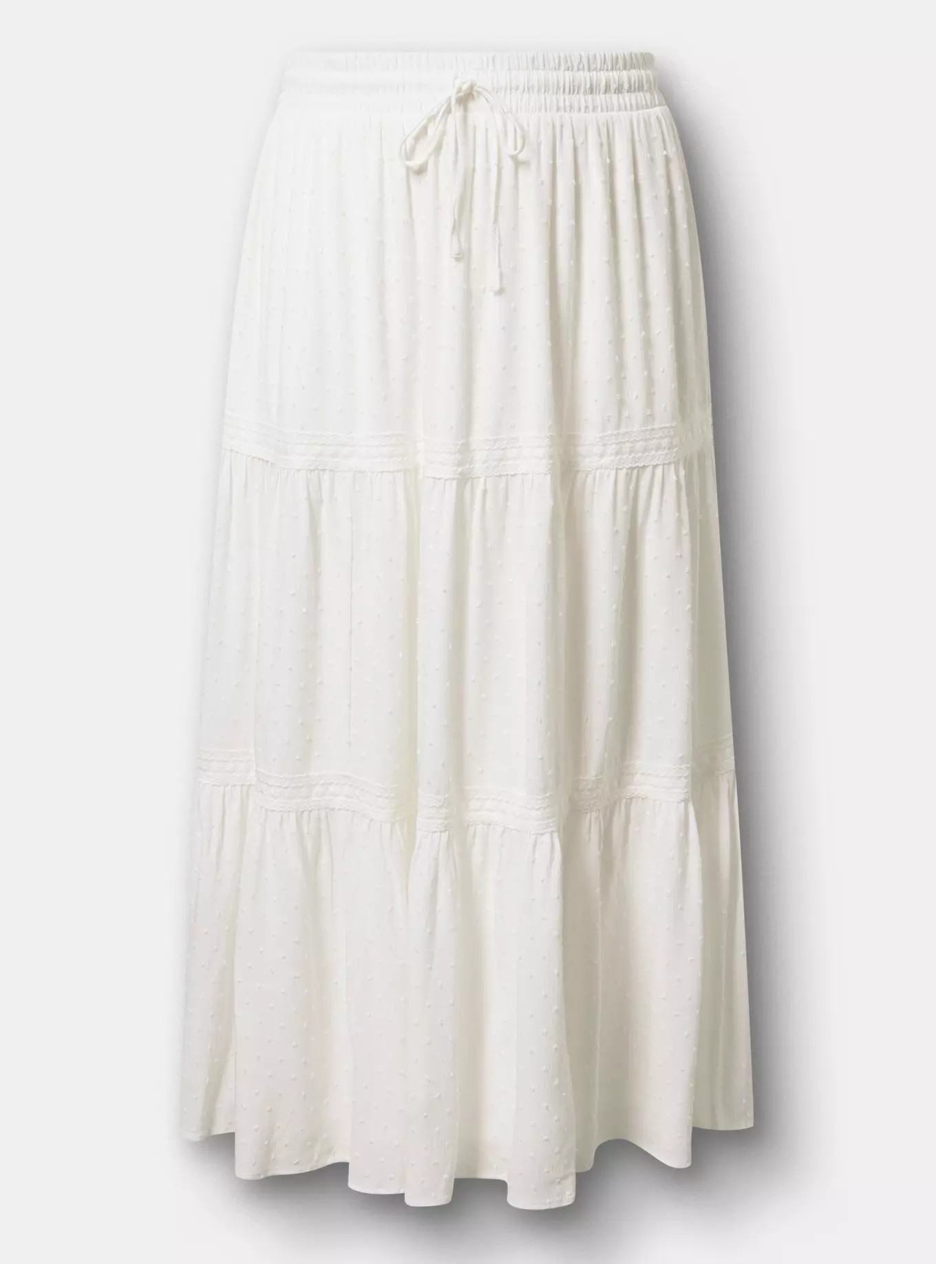 Swiss Dot Tiered Maxi Skirt | Torrid (US & Canada)