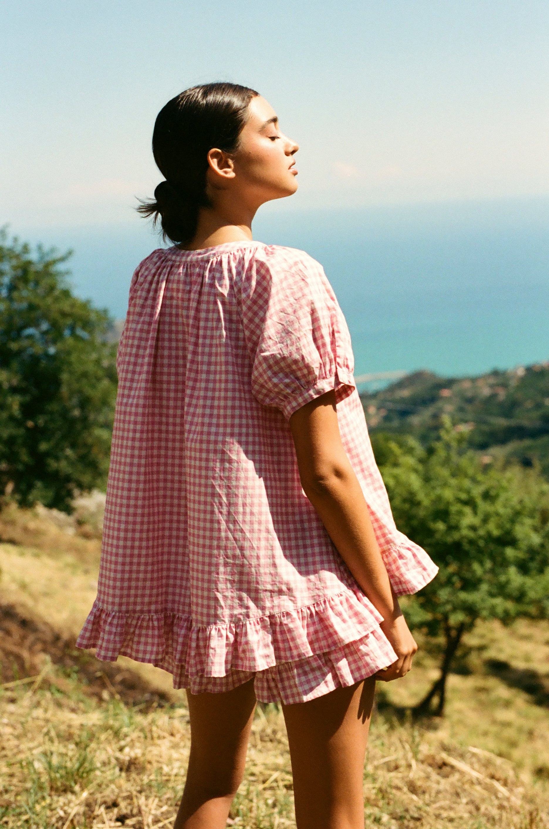 Sophie Sleep Set - Cotton - Gingham Berry | Piyama US