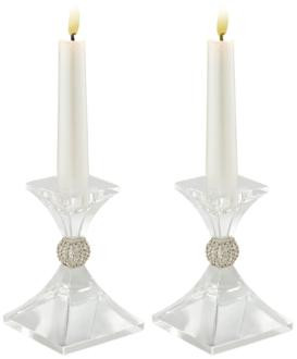 Bellia Crystal Candle Holder Set of 2 (12X02) | LampsPlus.com