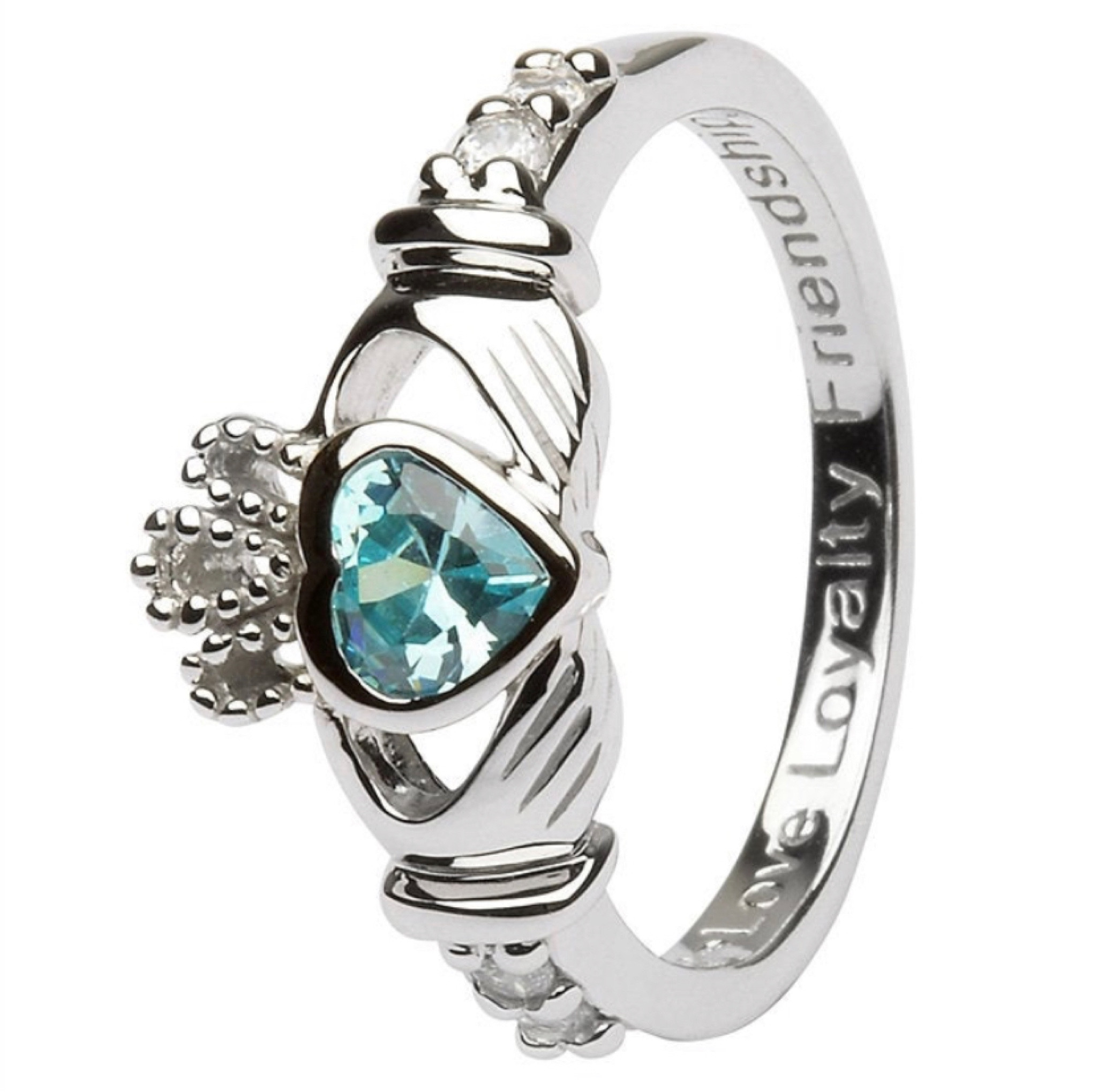 Sterling Silver March Birthstone Claddagh Ring.  Made in Ireland by master artisans. 

#LTKstyletip #LTKGiftGuide #LTKU