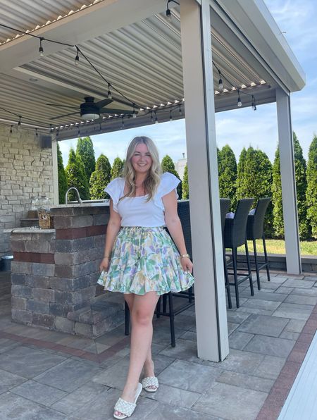 Outfit of the day! Wore this super cute skirt & top to our summer bash party this weekend. This skirt is a skort actually and I love that!

Summer outfit, skirt, skort, top, summer style, summer outfits, sandals, vacation style, country concert, wedding guest, 

#LTKshoecrush #LTKunder100 #LTKstyletip