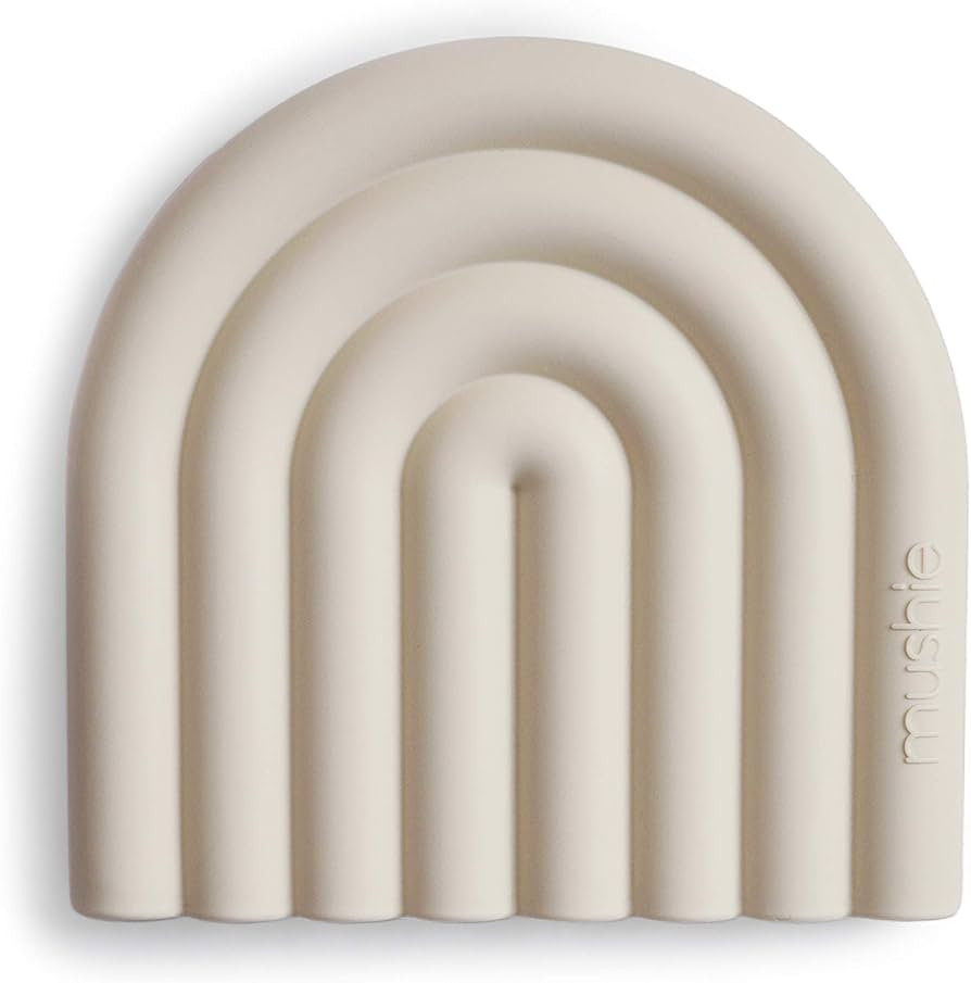 mushie Silicone Baby Teether Toy | Rainbow (Shifting Sand) | Amazon (US)