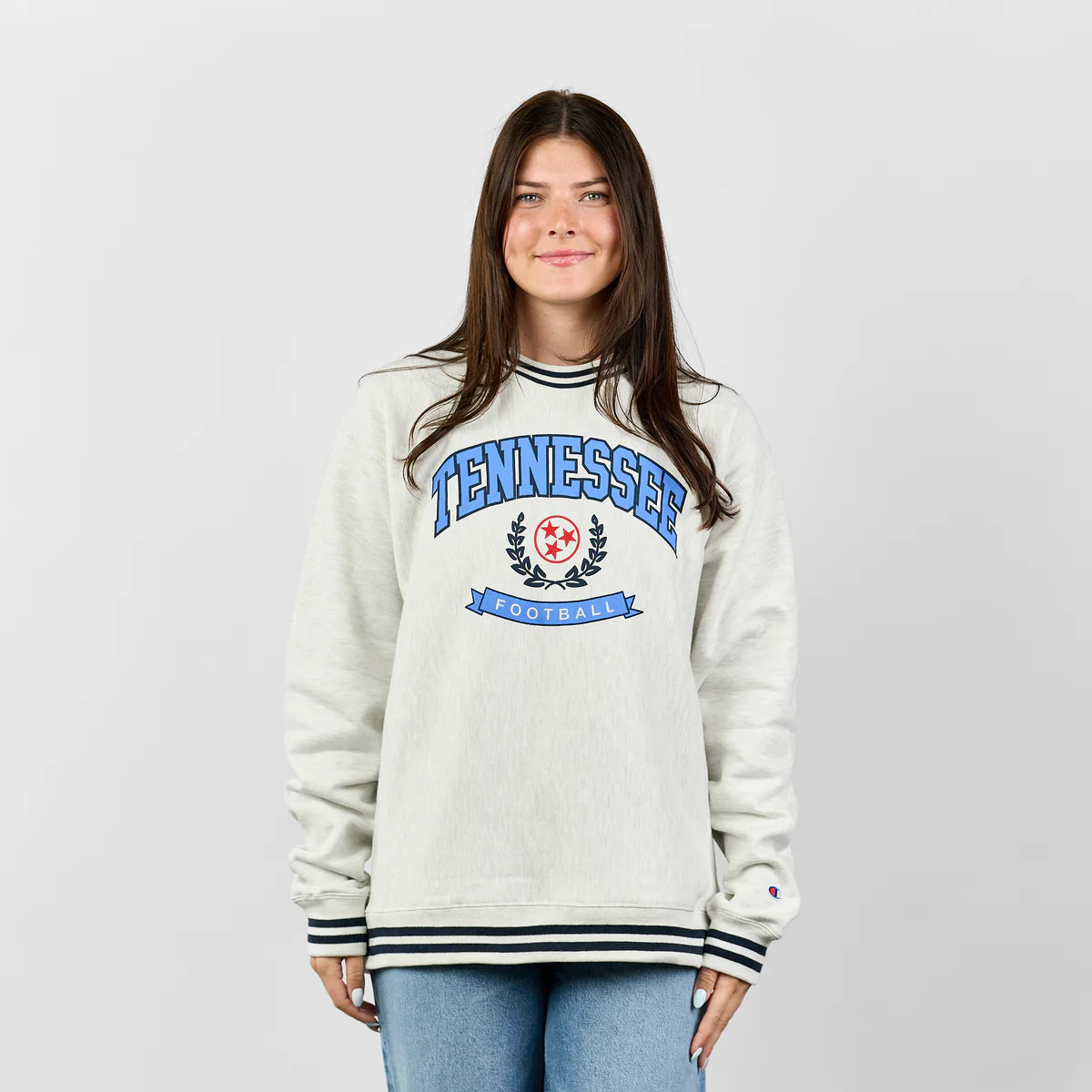 Tennessee Football Varsity Crew [Heather Grey] | The NASH Collection