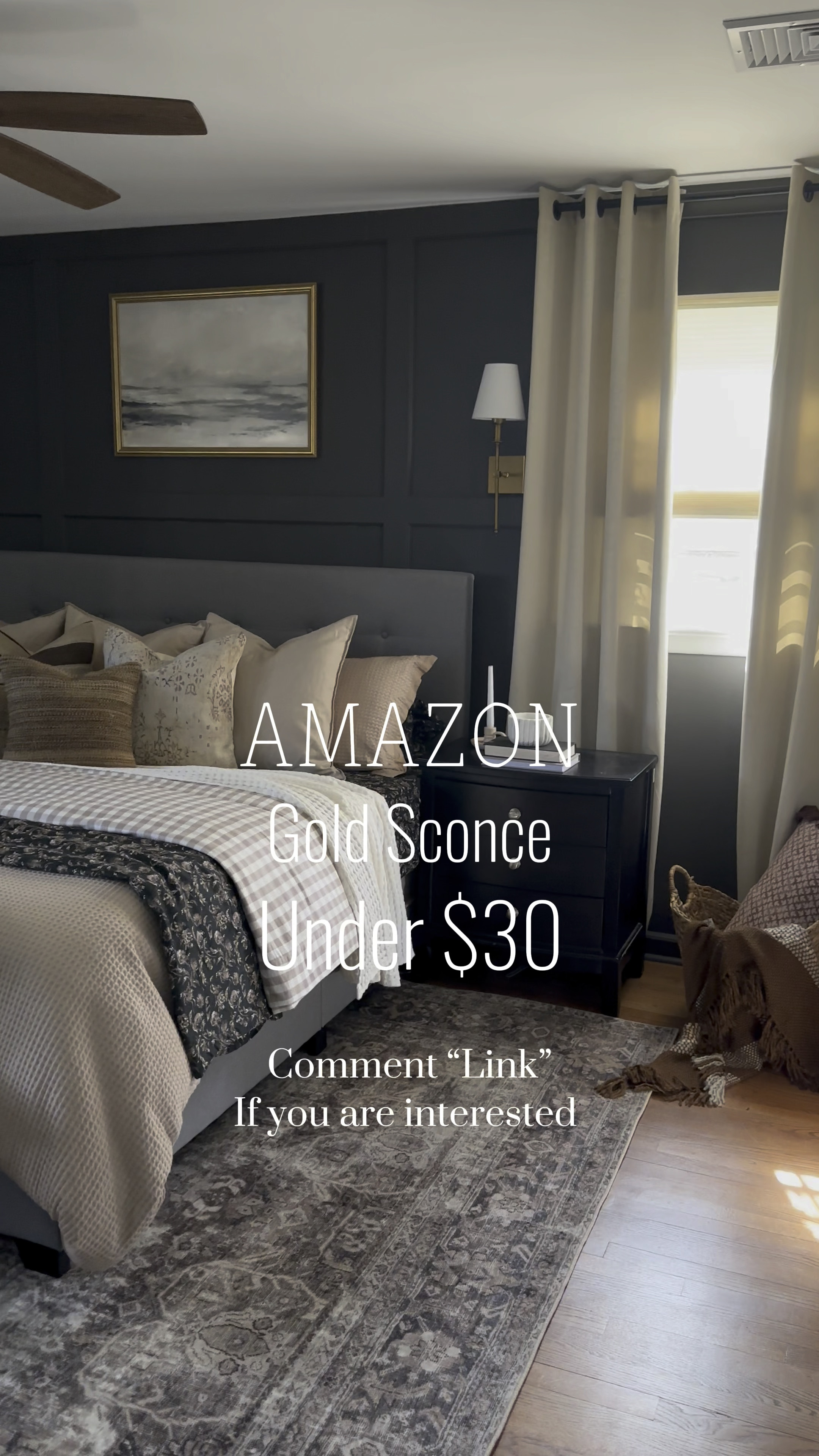 Amazing finds, Amazon home, Amazon lighting, bedroom design, master bedroom, primary bedroom, neutral bedroom, gold sconce, loloi rug, nightstand, bedding, duvet cover

#LTKFind #LTKsalealert #LTKhome