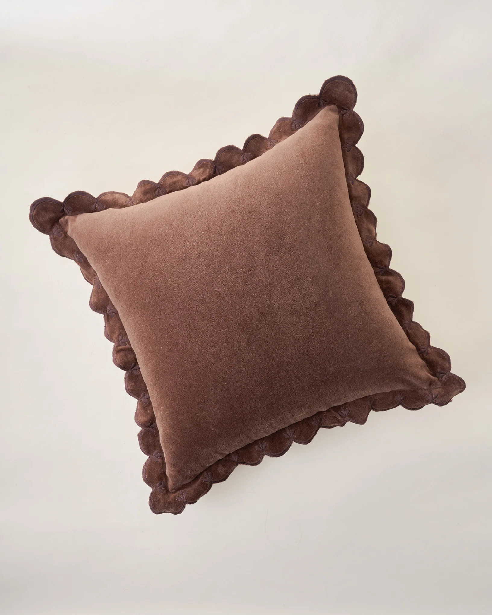 Velvet Scallop Edge Pillow | Magnolia
