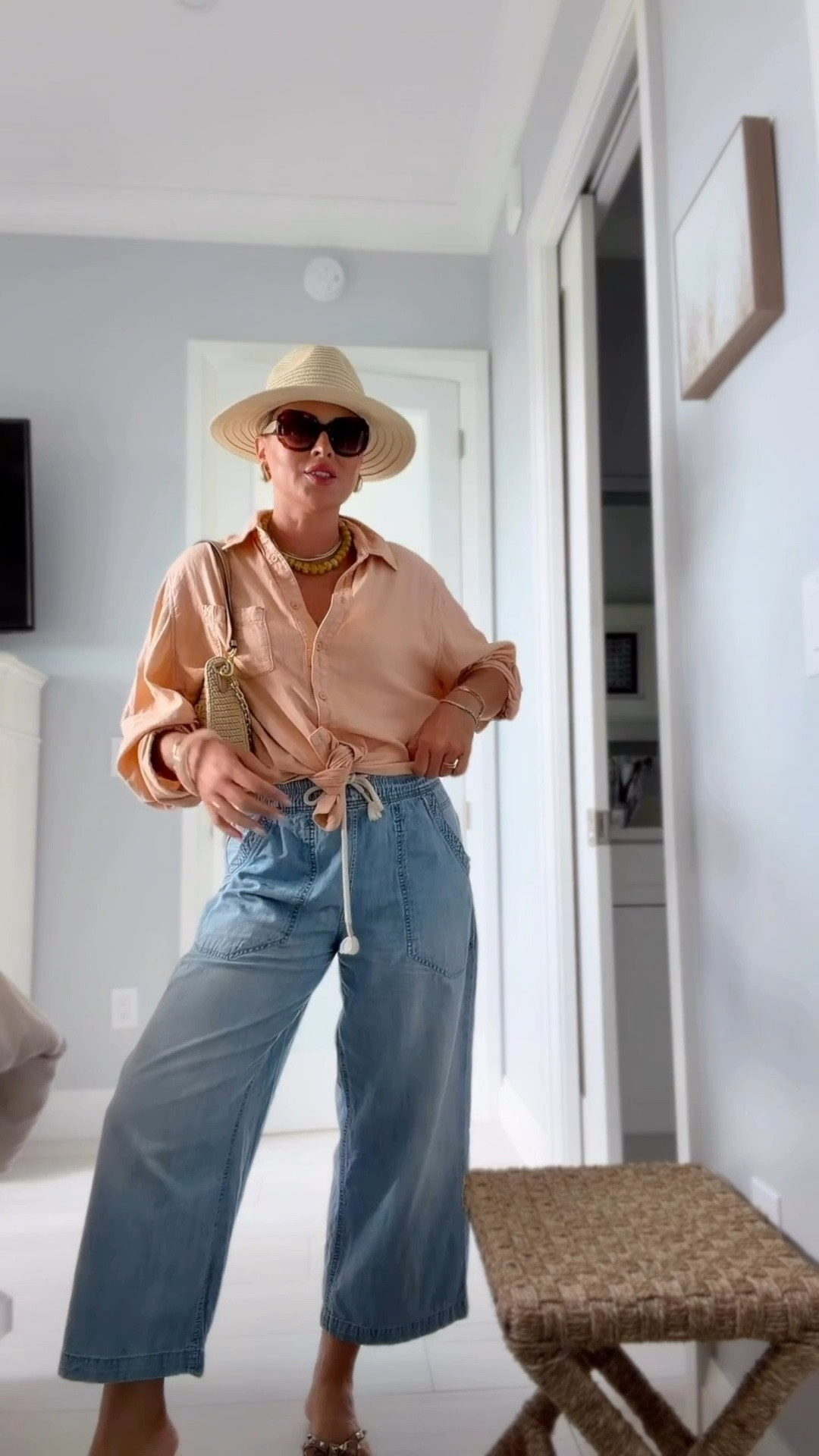 OOTN🧡. 
Top: XS
pants: small


Button up. Spring outfits. Spring pants. Linen. Peach. Spring break. Resort wear. 

#LTKootd #LTKSeasonal