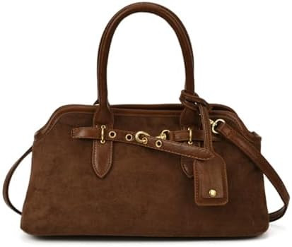 Suede Tote Bag for Women Faux Suede Handbag Slouchy Shoulder Hobo Bags Leather Satchel Crossbody ... | Amazon (US)