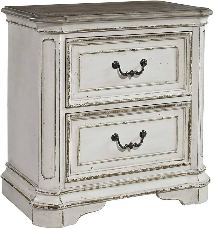 Liberty Furniture Industries Magnolia Manor 2 Drawer Night Stand, W28 x D17 x H28, White | Amazon (US)