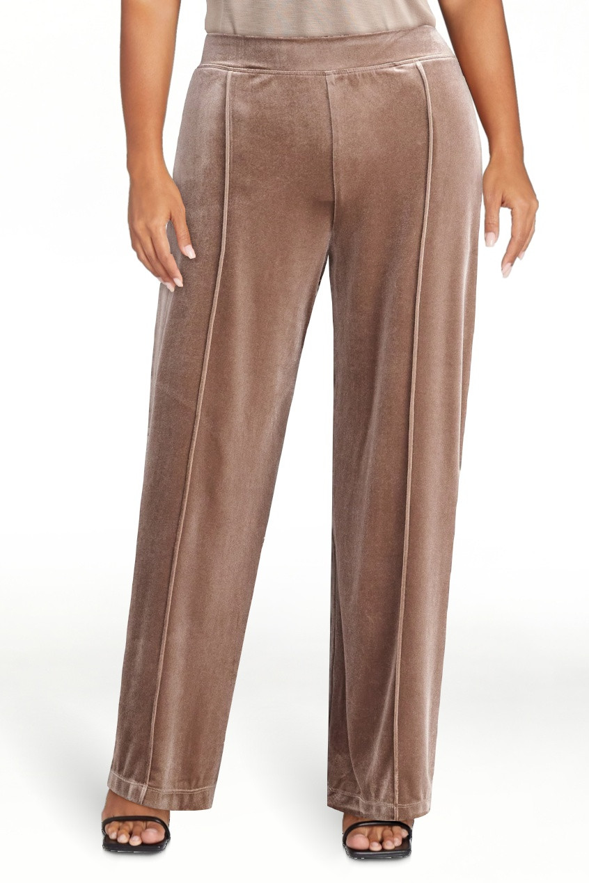Sofia by Sofia Vergara Women's and Women's Plus Size Velvet Wide Leg Pants, 32" Inseam, Sizes XS-... | Walmart (US)