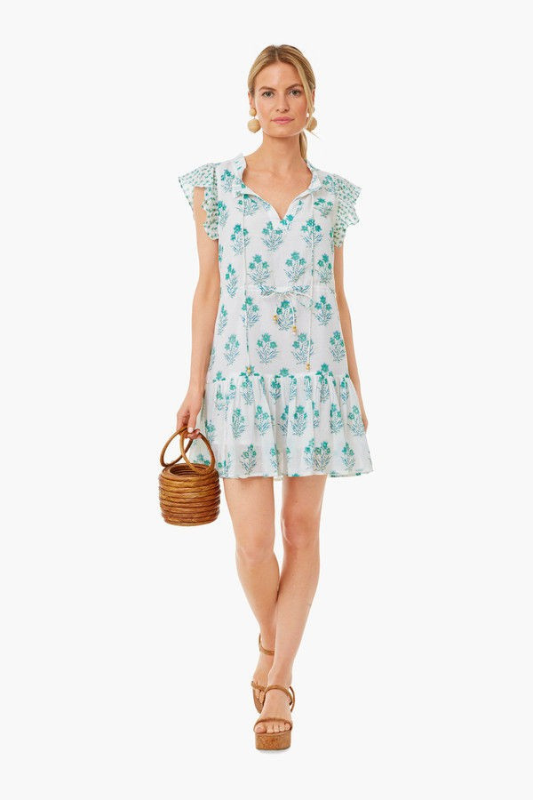 Indica Blue Cinched Flirty Mini Dress | Tuckernuck (US)