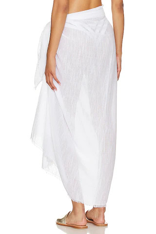 Textured Beach Wrap in White | Revolve Clothing (Global)