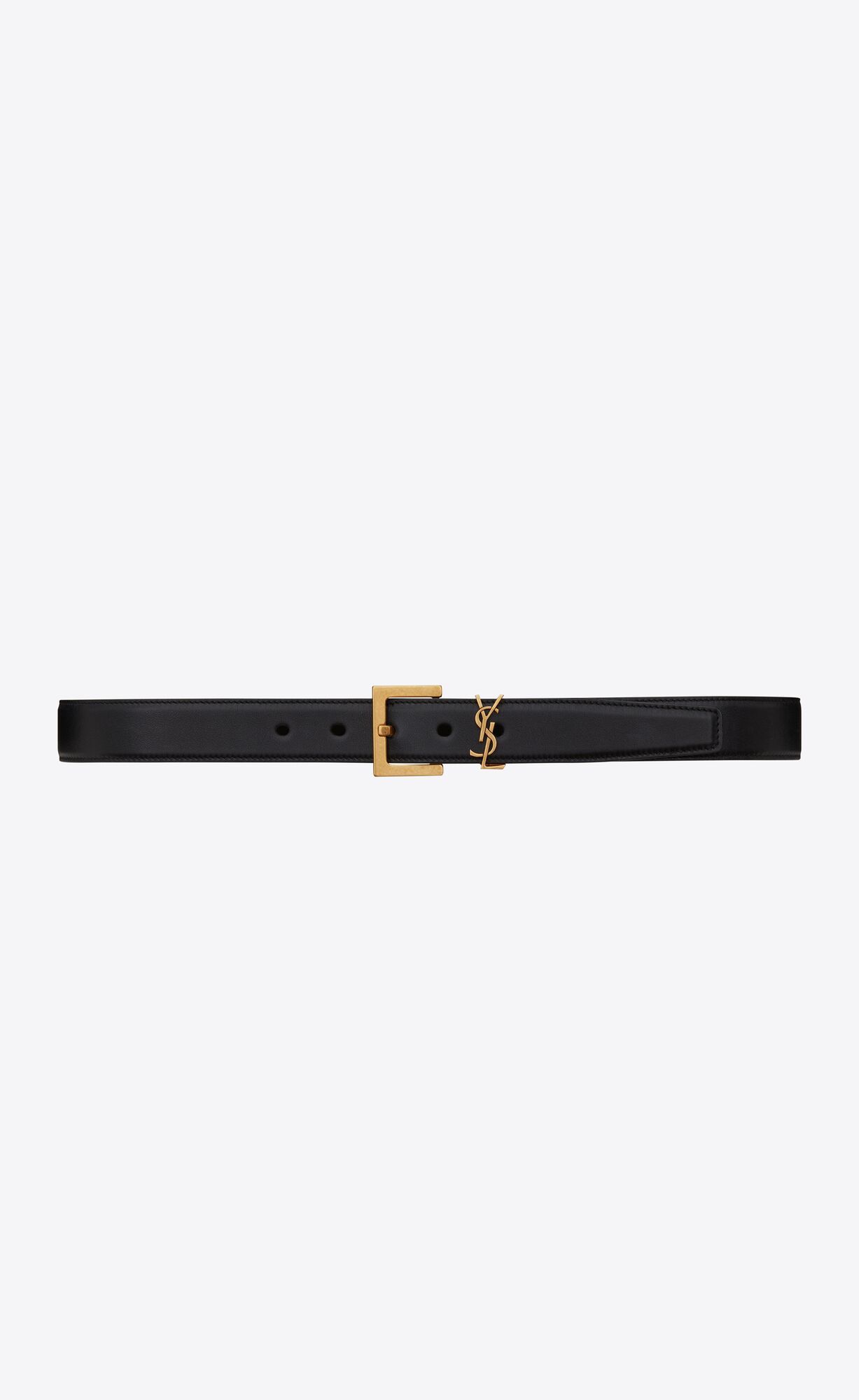 cassandre belt with square buckle in smooth leather | Saint Laurent Inc. (Global)