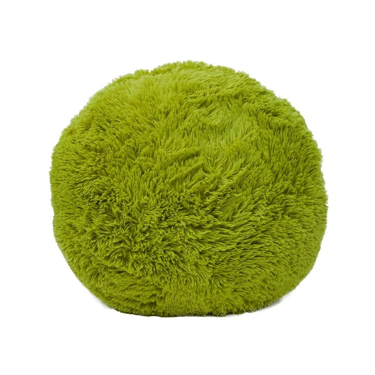 Grinch 16 Inch Furry Pillow, Round, Featuring the Face of Grinch, Green, by Ruz - Walmart.com | Walmart (US)