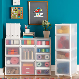 like-it® Large Stacking Drawer Translucent | The Container Store